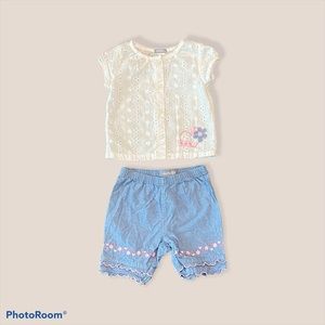Carter's eyelet shorts and top outfit